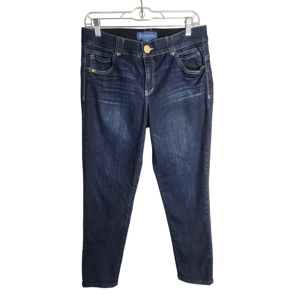 Democracy Ab Solution Dark Wash jeans sz 10 slim fit slimming tummy control